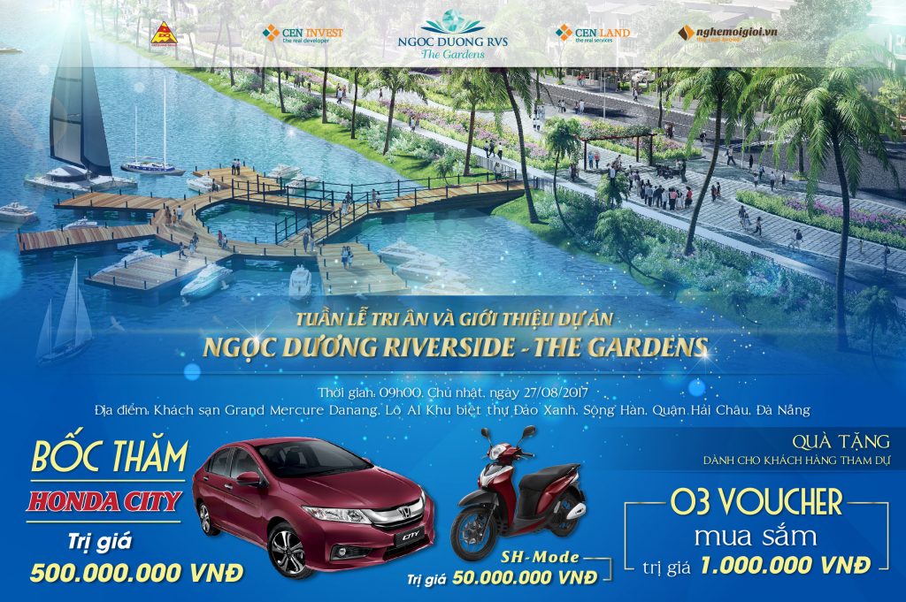 Thông tin về sự kiện Tuần lễ tri ân và giới thiệu dự án Ngọc Dương RiverSide - The Gardens Thông tin về sự kiện Tuần lễ tri ân và giới thiệu dự án Ngọc Dương RiverSide - The Gardens